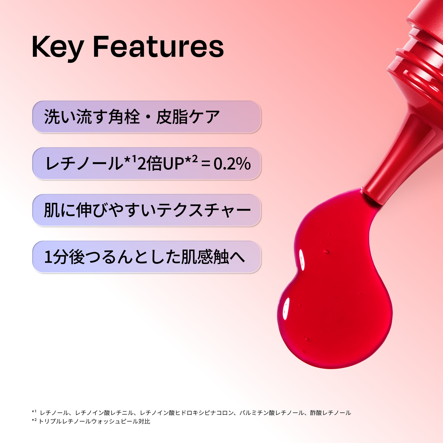 レッドレチノールウォッシュピール